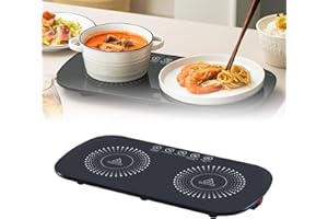 HELWEET Bandeja De Calentamiento Eléctrico, Calentador De Comida, Bandeja Calienta Platos, Placa Calentadora, Almohadilla Térmica Para Alimentos, Placa De Calor Para Bufés, Familia, Fiestas, Eventos