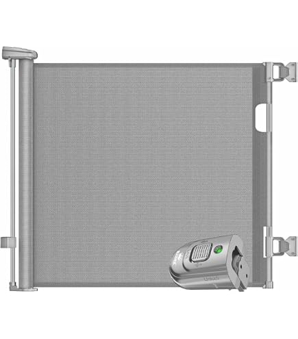 Cancelletto Di Sicurezza Retrattile Per Scale - Estensibile Fino A 150 Cm, Altezza 88,5 Cm, Per Bambini E Animali