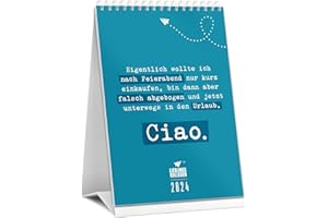 ‎VISUAL STATEMENTS Visual Statements - Tischkalender "Lieblingskollegen" 2024 - Wochenkalender A5 mit 52 motivierenden & lustigen Sprüchen