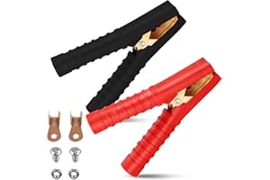 YUFFQOPC 2 Stück Krokodilklemmen,300A isolierte Batterieklemmen Krokodil Klemmen Autobatterie Batterieladezange Batterie Zange Klemmen Autobatterie Krokodilklemmen für Autobatterien Starthilfekabel