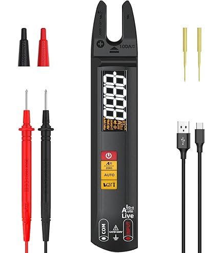 PREXISO Mini Digitale Klemmeter, Stroomtang Met Achtergrondverlichting Meetinstrument Spanningsmeter