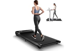 YIMUYIMU Walking Pad Treadmill, 6km/h Under Desk Treadmill for Home, 2.5HP Quiet Portable Electric Running Pad, Office Mini Walking Machine, 300LBS Capacity, Remote & LED Display, No Assembly