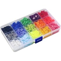 TOAOB 440 Ensembles T5 Boutons Pressions en Plastique 24 Couleurs avec Kit de Outils Pince en Métal et Clips Pince Couture Coloré pour Accessoires Couture Vêtements DIY Craft Scrapbook Artisanat
