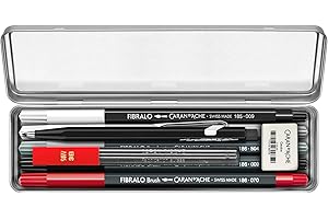 Caran d'Ache RYLSEE 3000.323 Kit de lettrage + 1 cours de création en ligne dans un étui en métal gris