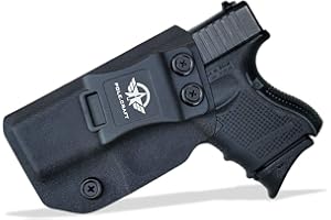 POLE.CRAFT Glock 26 Kabura IWB Kydex Kabura Dopasowane: Glock 26 / Glock 27 / Glock 33 Pistolet - Wewnątrz pasa Ukryte Carry - Adj. Trzymaj pochylony - przycisk-Mag Okładka, brak zużycia, brak drgań