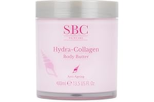 SBC Skincare Hydra-Collagen Body Butter - 400ml | Anti-Ageing Body Moisturiser | Creamy Hydra-Collagen Body Lotion | Thick Body Butter With Shea Butter & Vitamin E | Gluten Free