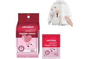 ALELYER Toallitas Húmedas para Eliminar Manchas de Ropa, Toallitas de Limpieza Envueltas Individualmente,Trabajos de Limpieza Instantáneos,Toallitas de Eliminación de Manchas de Chaqueta de Plumón,20 Piezas