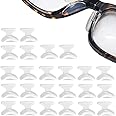MAYCREATE® 12 Pairs Eyeglass Nose Pads, Anti-Slip Silicone Glasses Nose Support Pads Replacement, Anti-Slip Air Chamber Nose Pads for Full Plastic Frames, White