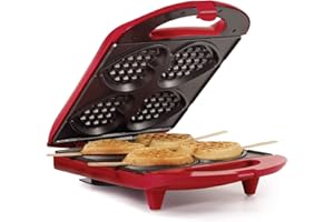 Holstein Housewares HF-09031R Maker Heart-Shaped Waffle Marker, Plastic, Red