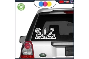 MURAL STICKERS Adhesivo de gato con diseño de tres gatos simpáticos, adhesivo para puertas, ventanas, muebles, paredes, coches, motos, caravanas, tuning, 10 x 20 cm (negro o blanco)