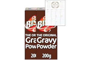 THINK OUTSIDE THE GIFT Gravy Powder Bundle which Contains Bisto The Original Gravy Powder 200g - Pack of 2 with Grocery List Card