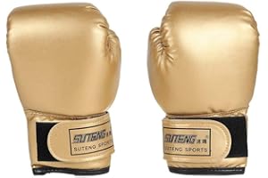 DOMYBESTSHOP Domybest Gants de Boxe Enfants Gants en Cuir PU Respirant MMA Muay Thai Karaté Accessoire Boxe Gants de Combat de Boxe Anti-Choc pour l'entraînement Boxe