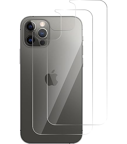 QULLOO Pellicola Posteriore In Vetro Temperato Per IPhone 12 Pro – Copertura Totale, Anti Graffio, 2 Pezzi - 4