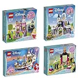 Lego Disney Princess 4er Set 41151 41152 41153 41154 Mulan + Dornr�schens M�rchenschloss + Arielles k�nigliches Hochzeitsboot + Cinderellas Traumschloss - Leg