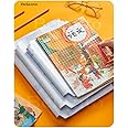 Belanto Transparent Paper Sticker Book Cover Film [10 Pcs A4 Sizes] Waterproof Book Biding Cover, Self-Adhesive Book Cover Paper Sticker for School Office Books Textbook Protective Plastic Book Cover