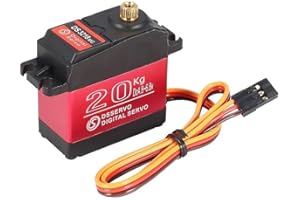 ‎GOOLSKY Goolsky DSSERVO DS3218MG RC Servo 20kg Wasserdichtes Aluminiumoberteil Einachsiges Servo Metallzahnrad Digitales Servo für RC Baja Car Buggy LKW Boot Flugzeug