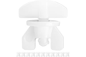 YOUR DAY MATE Topes Intermedios, 12 ud, Blanco, Tapón de Cortina, Adecuado para Rieles Cortinas de Plástico, Madera, Aluminio, Accesorios para Rollos de Cortina como Deslizadores de Cortina y Ganchos de Cortina