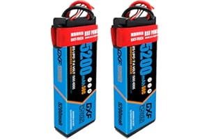 DXF 2 szt. 2S bateria LiPo 7,4 V 50C 5200 mAh twarda obudowa bateria z wtyczką Deans T do RC, samolotu RC, helikoptera RC, RC Hobby (2 szt.)