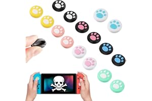 CUZKC 16PCS Capuchons de Joystick compatibles avec Nintendo Switch Grip Joy Con Grip Lite Thumbstick Grip Switch Lite OLED Accessoires Thumb Grips Nintendo Switch Capuchons de Pouce Switch,8 Couleurs
