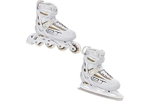 Raven Profession - Patines para niñas y niños, Adultos - 2 en 1 con Ruedas y Cuchillas de Hielo - Ajustables