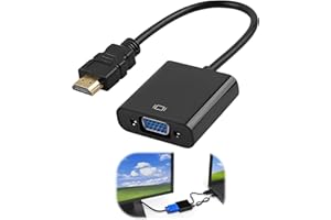 TEASTEAM Adattatore HDMI a VGA 1080P Cavo da HDMI to VGA Convertitore (Maschio a Femmina) Ad Alta Definizione per Computer HDTV Monitor Proiettore Laptop Connettore Placcato in Oro per Trasmissione Stabile