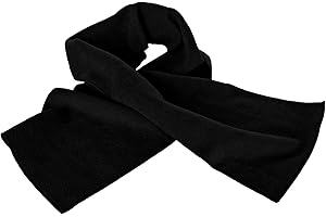 LOUISE23 Mens Winter Thermal Polar Fleece Scarf Cold Protection Everyday Day Wear Fishing Walking Snood Scarf Black