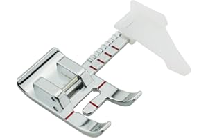 DreamStitch Adjustable Guide Sewing Machine Presser Foot Max 7mm Zigzag-Fits All Low Shank Snap-On Singer Brother Babylock Euro-Pro Janome Kenmore White Juki New Home Simplicity Elna and More -P86708