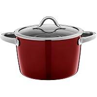 Silit Passion Red Kochtopf 24 Cm, 6,4 L – Made In Germany, Silargan Funktionskeramik, Für Alle Herde Inkl. Induktion