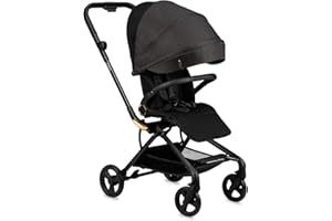 MoMi ADELLE passeggino per bambini a partire da 6 mesi (fino a 22 kg), pieghevole con seduta a 360° e cintura di sicurezza a 5 punti, cestino porta spesa e maniglia per il trasporto da ripiegato