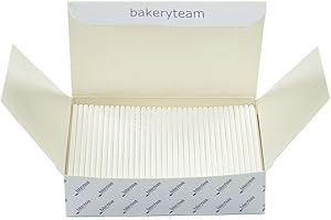bakeryteam Lot de 350 bâtonnets à cake pop, blancs, longueur : 10 cm
