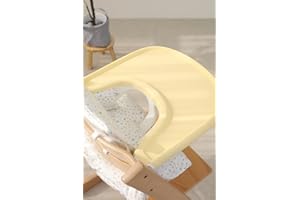 Gembebe Full Coverage Stokke Tripp Trapp High Chair Placemat | Silicone High Chair Placemat | Lightweight | Dishwasher Safe| Easy to Clean (Butter Cream)