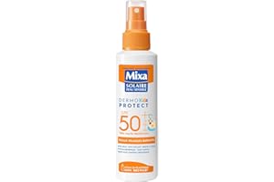Mixa Solaire Peau Sensible - Spray Solaire Très Haute Protection SPF50+ UVA, UVA longs, UVB - Peaux Fragiles Enfants - Résistant à l'Eau - Anti-sable - Hypoallergénique, Sans Parfum - 150ml