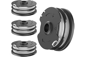 TRUSTLIONTEK Bobine de fil de rechange, compatible avec la batterie Parkside LIDL PRTA 20-Li C3 A1B2 PRT 550 A1 A3 PRT 300 A1, pièces de rechange pour coupe-bordures. (4 bobines de fil)