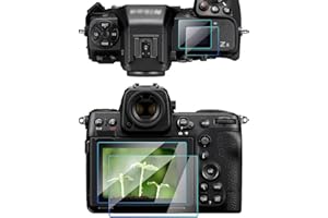 Z8 Z9 Top + Displayschutzfolie, kompatibel mit Nikon Z8 Z9 Kamera, 2 Stück, FANZR 0,3 mm Härtegrad 9H, kratzfest, gehärtetes Glas