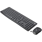 (Renewed) Logitech MK295 Wireless Keyboard and Mouse Combo - SilentTouch Technology, Full Number Keyboard, Shortcut Buttons,