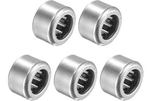 sourcing map 5 Stück Nadellager HK101610 Nadelrollen Geöffnete Ende 10mm Bohrung 16mm Außendurchm. 10mm Breite aus Chromstahl