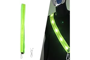 AIMFACT Running Lights for Runners at Night LED Reflective Belt Sash Walking Gear Luminous Safety Shoulder Strap High Visibility USB Rechargeable Light Up Running Belt for Men Women Kids Dog Jogging Cycling