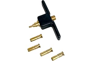 GATE 14 GATE14® Jeu de 4 valves pour Pare-battage Majoni et 1 Adaptateur de Pompe en Laiton