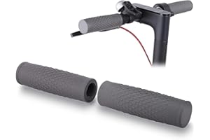 HYGJ TMOM Une Paire de Poignées Guidon Grip Poignée pour Xiaomi M365 Pro Trottinette électrique 12CM Caoutchouc Anti-Glisse Protection de Levier (Gris)