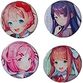 Ms Major Selection Doki Doki Edebiyat Kul&uuml;b&uuml; Buton Rozet 4 Adet 44 mm