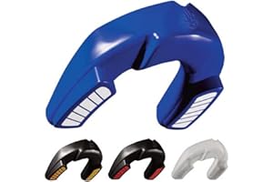 BY DR KNOX Dr Knox Sports Professional Level Gum Shield Dual Layer Mouth Guard for Superior Protection Boxing, Martial Arts, MMA, Muay Thai, Karate, Judo, Rugby and All Contact Sports (Blue/White) 12 Years+