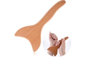 WY LIGHTING LEVEL Gua Sha - Strumento per massaggi in legno per drenaggio linfatico, rimozione della cellulite e scolpire il corpo, massaggiatore anticellulite con una mano per alleviare la tensione muscolare