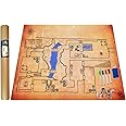 Power Beast Dungeon Grid Game Mat + Markers and Eraser + 4 Chests, Table Top Battle Role Playing Map, D&D, Dungeons and Dragons, DND, Dungeon Master.