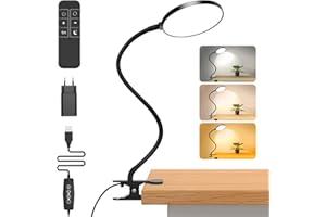 iFalarila Light 97 LED Lampada con Pinza con Telecomando 40CM Lampada da Lettura [Timer di 1 Ora] Lampada da Letto per Libro, Lavoro, Letto, Tavolo (Caricatore USB Incluso)
