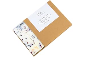 BHOMESCENT Botanical Wax Melt Collection - 12g x 16, Up to 160 Hour Burn, Gift Box Set, Handmade in UK, Soy Wax, with Dry Botanical Flower Petals (Fresh and Clean)