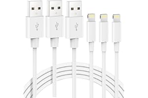 Marchpower Cavo iPhone Certificato MFi 3Pezzi 2M, Cavo Lightning USB Filo Caricatore iPhone Ricarica Rapida compatibile con iPhone 13/12/12 ProMax/12Mini/SE/11/11Pro/X/XS/XR/8/8Plus/7/6/5,iPad Pro