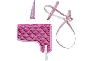 Panduro Hobby Horse | Kit de traje de unicornio | Tema de purpurina con cuerno de unicornio | Accesorios para caballos | Rosa