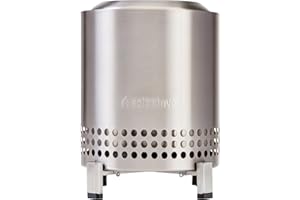 Solo Stove Mesa XL Tischfeuer Outdoor | Raucharmer Mini Tischkamin, Deko für Garten, Terrasse und Balkon, Für Pellets/Holz, Edelstahl, Inkl. Standfuß, Aufbewahrungsbeutel, 21,8 x 17,8cm, 1 kg, Silber