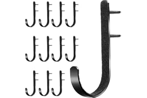 Hotop 12 Pezzi Ganci Rack in Metallo Nero per Pistola Fucili a Pompa per Stoccaggio a Parete per Armadi, Uffici, Pareti