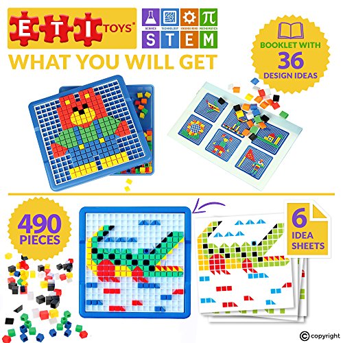 Educational Toys Engaging Jigsaw Puzzle By ETI Toys for Boys and Girls 490 Piece Set for Making Endless Puzzle Combinations! Great for Learning, Developing and Having Fun. Make Your Imagination Today!